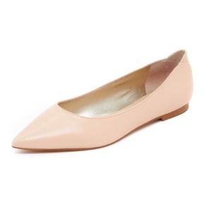 NWT Sam Edelman Nude Pointed Toe Leather Flats